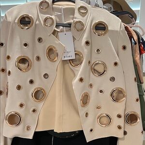 Stylish Brown color only left Jacket with Gold Accents